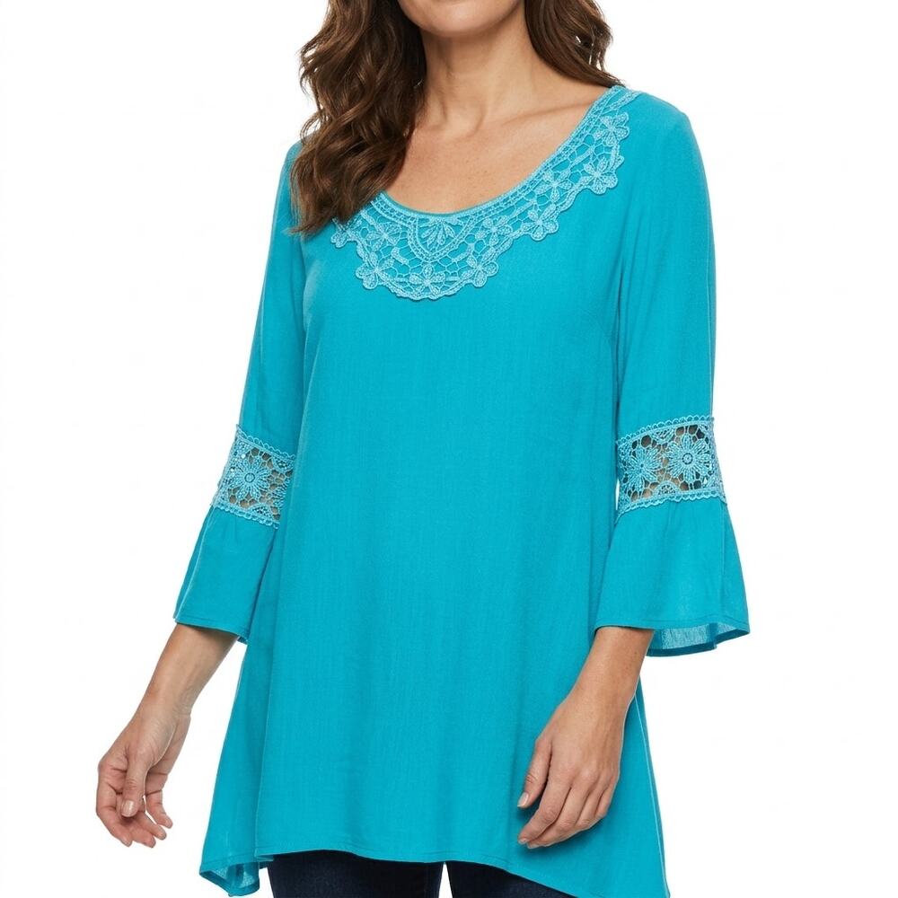 Cal T8082 Made in USA Blue Top Women Size L